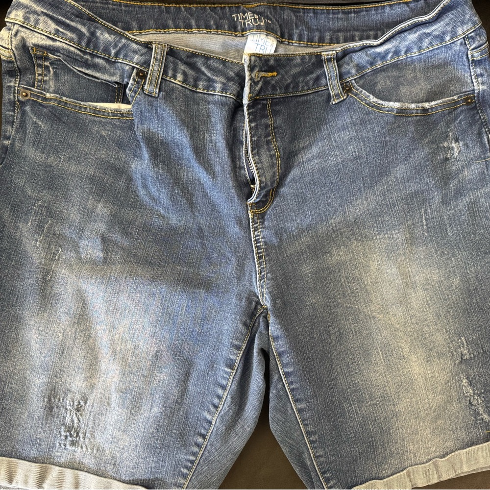 Time and Tru Dark Blue Denim Shorts